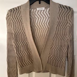 Calvin Klein metallic shrug